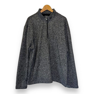 Van Heusen Mens High Rise Gray Flex Fleece Quarter-Zip Pullover Sweatshirt‎